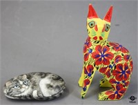 Painted Cat Figurines