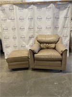 Very Comfortable Leather Chair and Ottoman