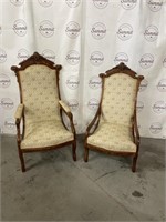 Beautiful Antique Victorian His and Hers Chairs