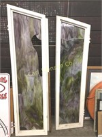 2 STAINED GLASS DOORS  AS IS