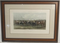 Fore's National Sport  - Horse Race engraving