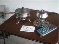 Fondue Pot Set, Forks, Chafing Dish Set