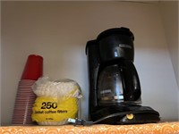 COFFEE MAKER & FILTERS/CUPS