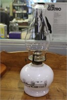 Currier & Ives Oil Lamp 15H