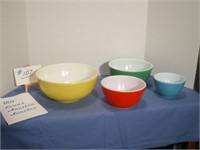 Pyrex Mixing Bowls, Vintage, Primary Colors