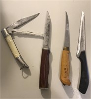 Lot of (4) Knives (Folding, etc...)
