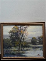 C. W. Fryer OOB Landscape W/ Pond 9"x10"