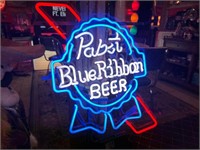 20 x 15” Neon Pabst Blue Ribbon Sign