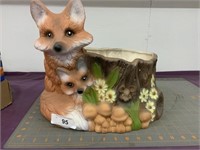 Ceramic fox planter