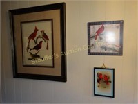 Cardinal theme wall hangings largest is 30"H