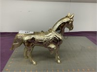 Metal silver horse figurine