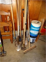 Long handle tools:  hoe, shovels, broom, etc.