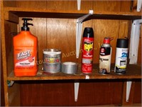 Hand cleaner, Rust-oleum, raid, garage door lube,