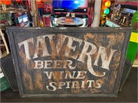 Beautiful Vintage Wooden Tavern Sign