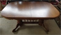 Oak Table w/ 3 Chairs 42 x 60 x 30"