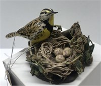 '81 Barbara Kuhlman Meadow Lark w/(3) speckled egg