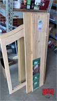 1 Pine & 2 Plywood Shelving Boards & Mirror