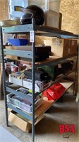 4-Shelf Steel Shelving Unit w/ Wood Shelves