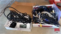 Box of Misc. Computer Cables & Smooth Talker