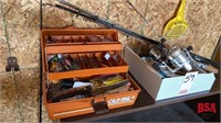 Box of Misc. Spin-Cast Fishing Rods, Ice Fishing