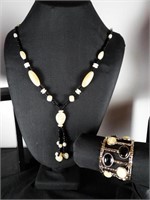Gold and Black and Cream Jewelry