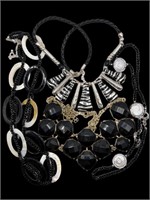 4-Black and White Costume Necklaces