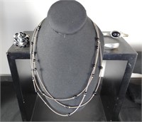 Silver and Black Jewelry