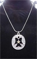 Sterling Silver Angel Pendant Necklace