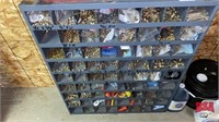 Nut & Bolt Cabinet, 72-Compartment w/ Contents to