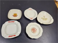 Lot of Five Vintage Ashtrays