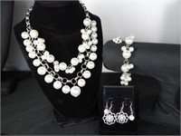 Pearl and Rhinestone Jewelry