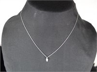 Sterling Silver Leaf Pendant Necklace