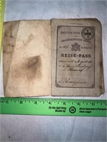 1885 Reise-Pass German Passport