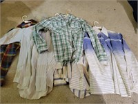 Lot of Six Vintage Button Up Long Sleeve Shirts