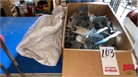 Cardboard box of Joist Hangers & Dust Bag