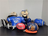 Lot of Sports Related Stuffed Animals