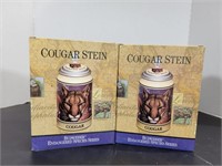 Two Cougar Steins New in Box