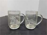 Two Camel Glass Mugs