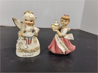 Two Vintage Angel Figurines
