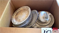 Box of Misc. Antique Plates