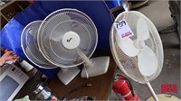 2 Tabletop Fans & 1 Floor-mount Fan