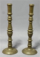 Two Brass Candleholders