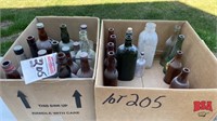 2 Boxes of Misc Antique Bottles