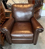 RECLINING  LEATHER CHAIR 34 inches is widest point