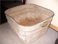 Large Antique Galvanized  Wash Tub