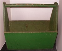 Primitive Green Wooden Tool Box