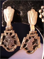 Vtg Silver .925 Dangle Mexican Earrings