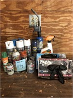Spray Cans, Cleaner,& Gloves