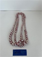 Pink freshwater pearl necklace (36 inch)