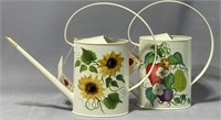 2 "Piper's" Painted Watering Cans